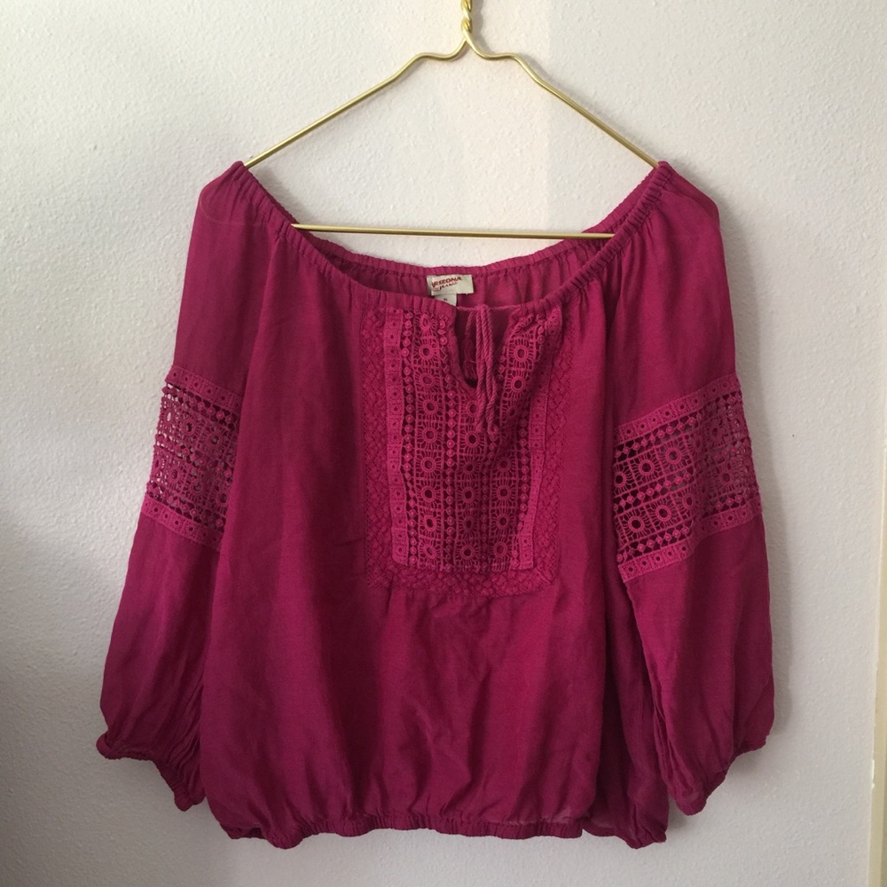Purple off the shoulder top